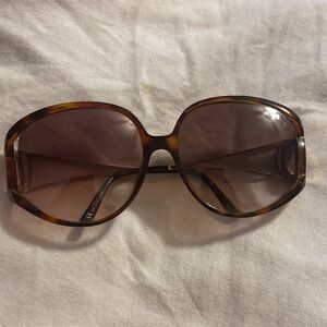 Christian Dior Vintage Oversized Women's Sunglasses - Brown Lenses